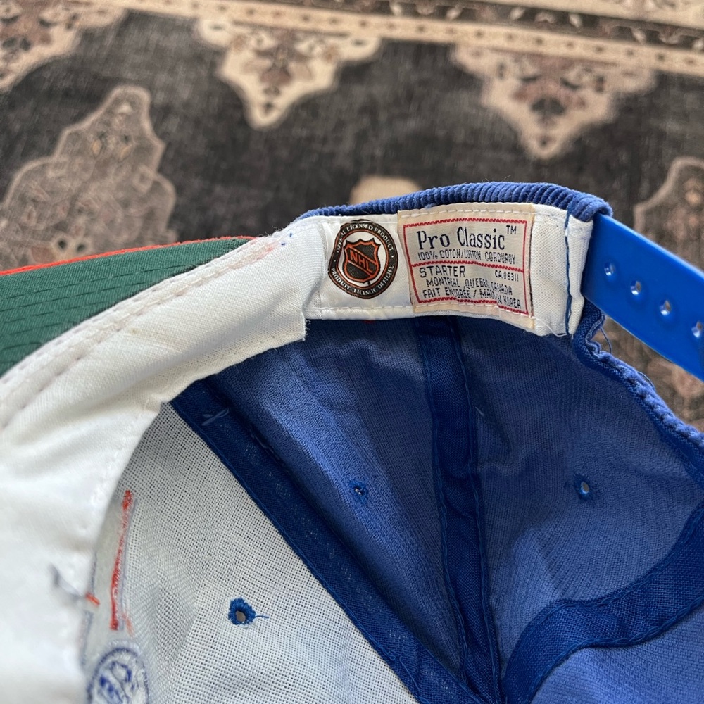 Vintage STARTER Pro Classic Edmonton Oilers Corduroy Cap - Picture 3 of 3